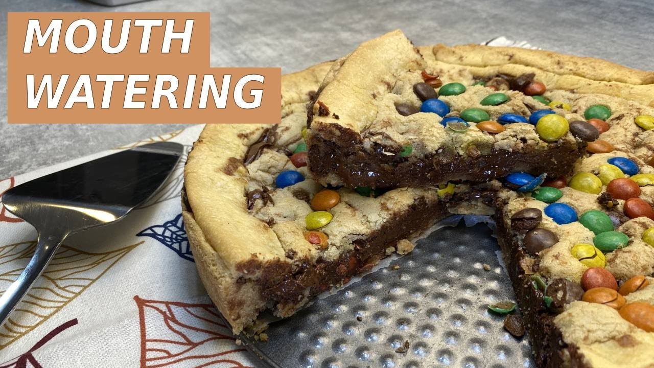 Make this Nutella Cookie Pie with M&M's - Only for the sweets lover!