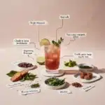 Serving pink salt detox drink in the morning