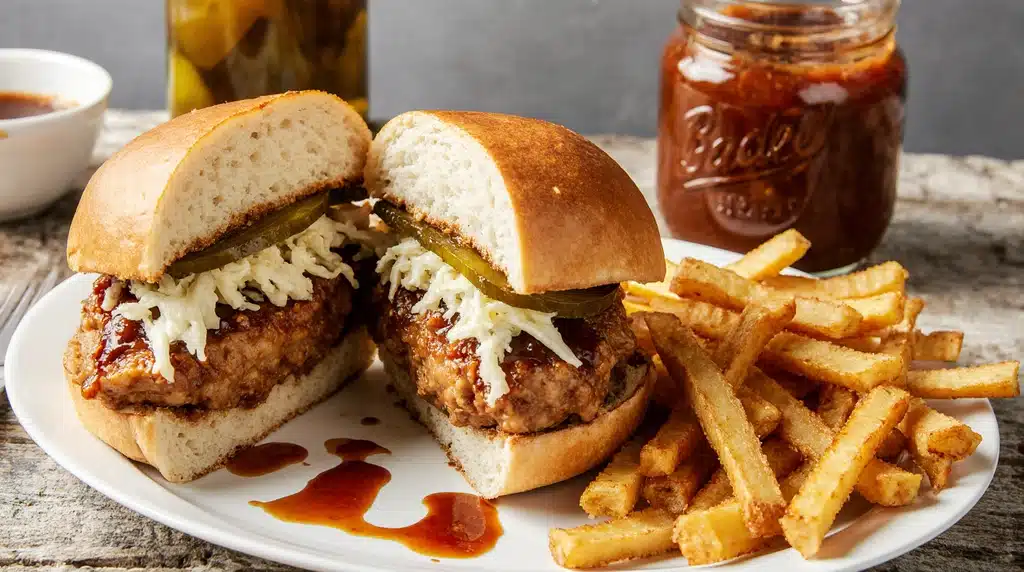 Slow Cooker Hot Honey Chicken Sandwiches (Easy Crockpot Recipe) 6 img 1 8